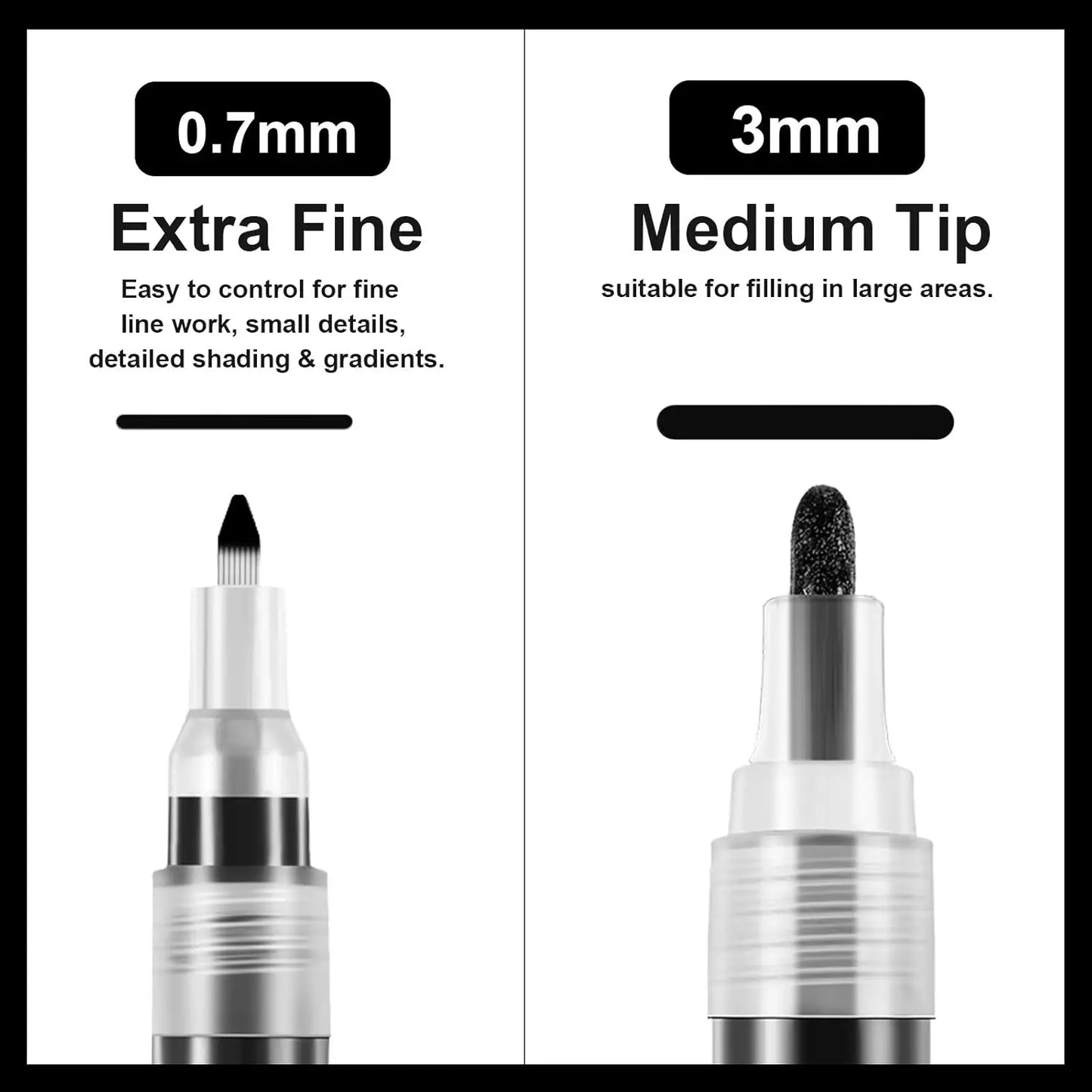 Omzieh White Acrylic Paint pens v3- Set of 6