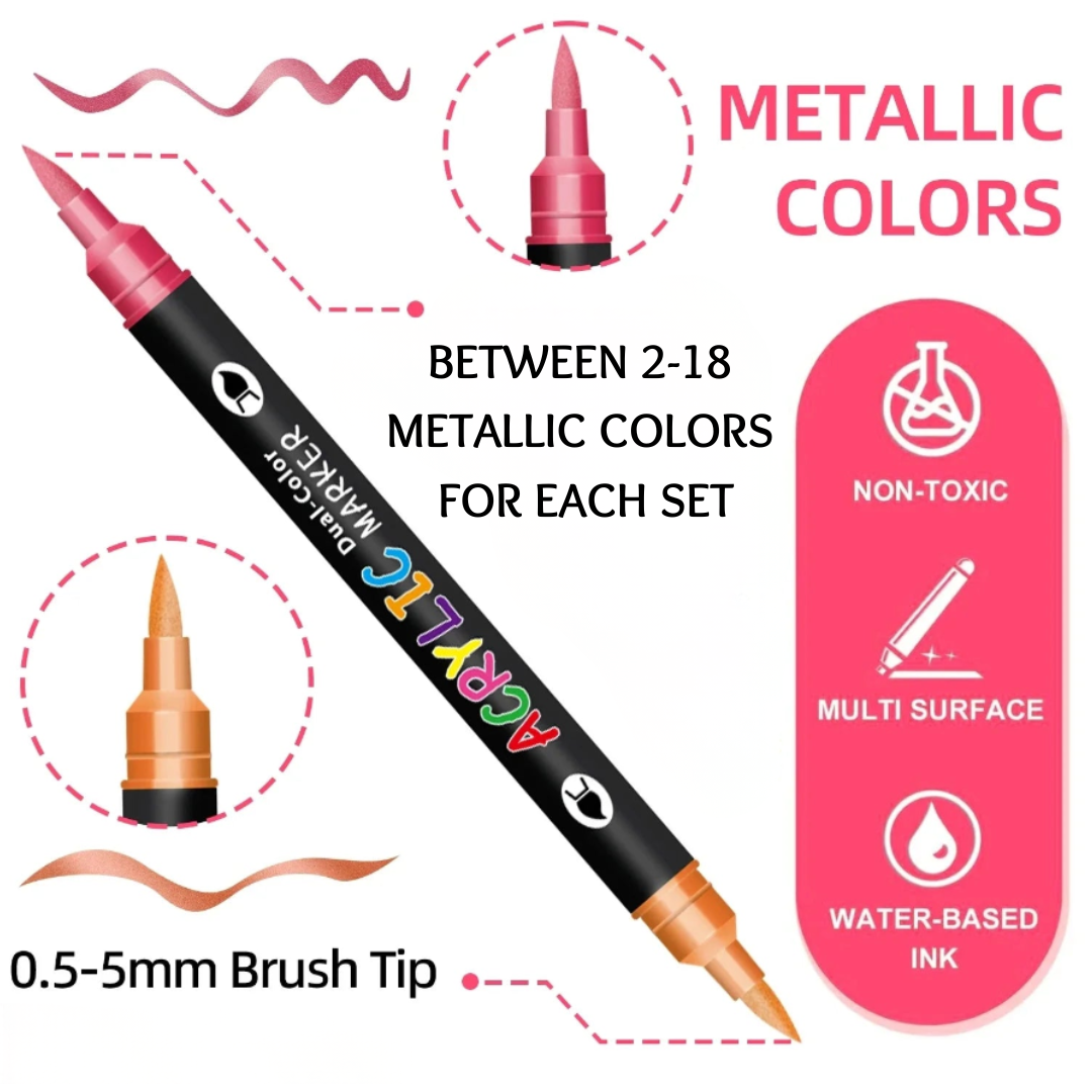 Color Play Acrylic Markers — 24, 48, 72, 144 Dual Colors