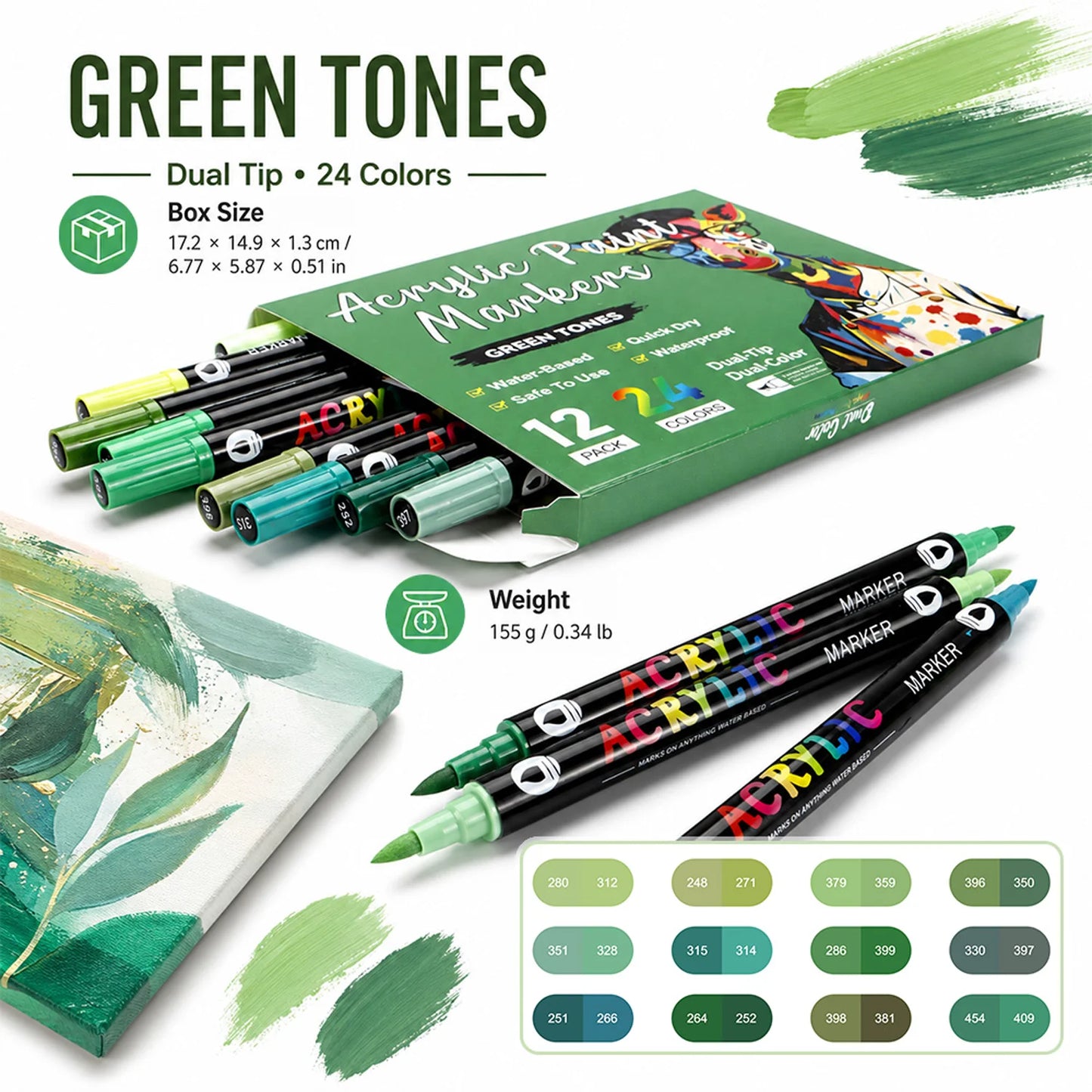 Color Play Acrylic Paint Markers – Six Tone Series