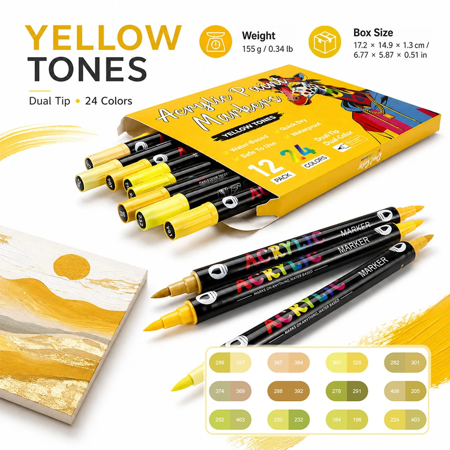 Color Play Acrylic Paint Markers – Six Tone Series