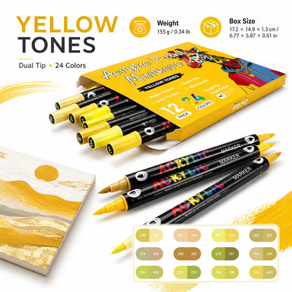 Color Play Acrylic Paint Markers – Six Tone Series