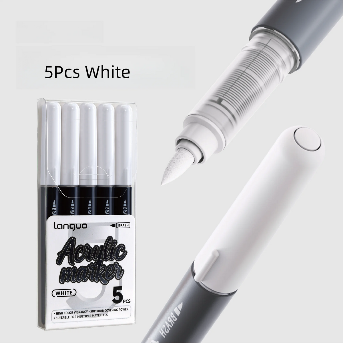 Omzieh white Acrylic Paint Pens v2 - set of 5