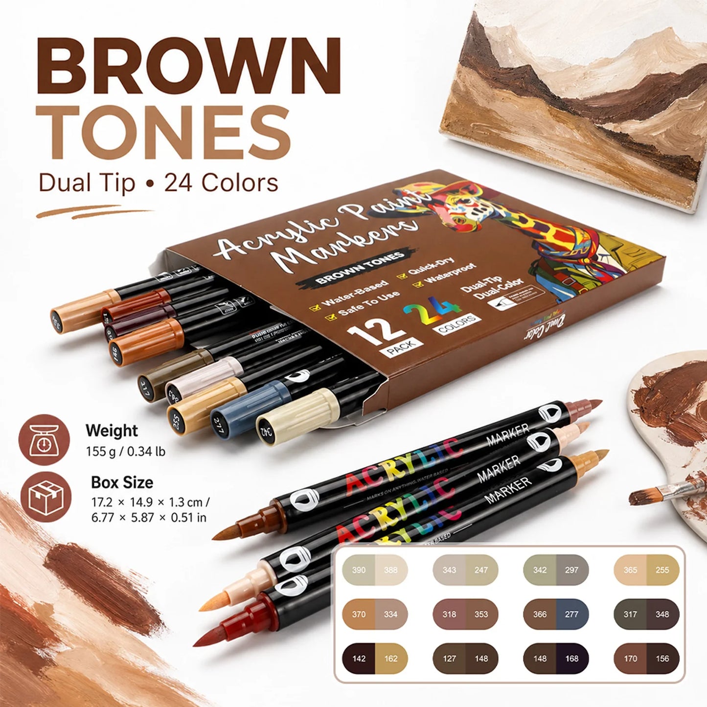 Color Play Acrylic Paint Markers – Six Tone Series