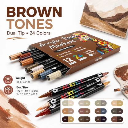 Color Play Acrylic Paint Markers – Six Tone Series