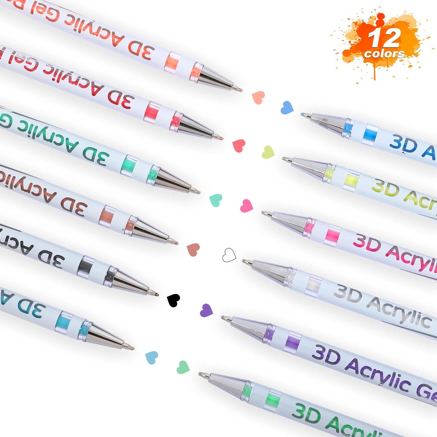 Omzieh 3D Acrylic Gel Pens — Add Texture & Detail