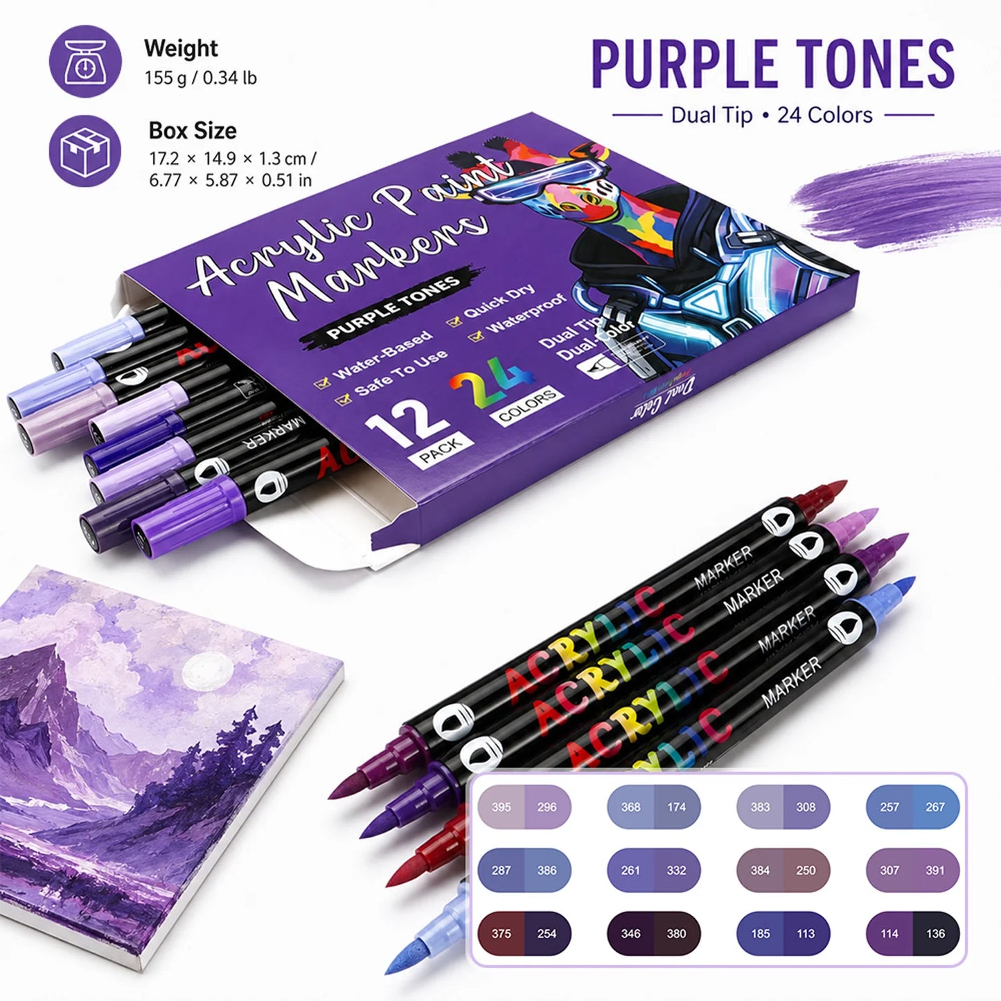 Color Play Acrylic Paint Markers – Six Tone Series