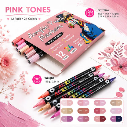 Color Play Acrylic Paint Markers – Six Tone Series
