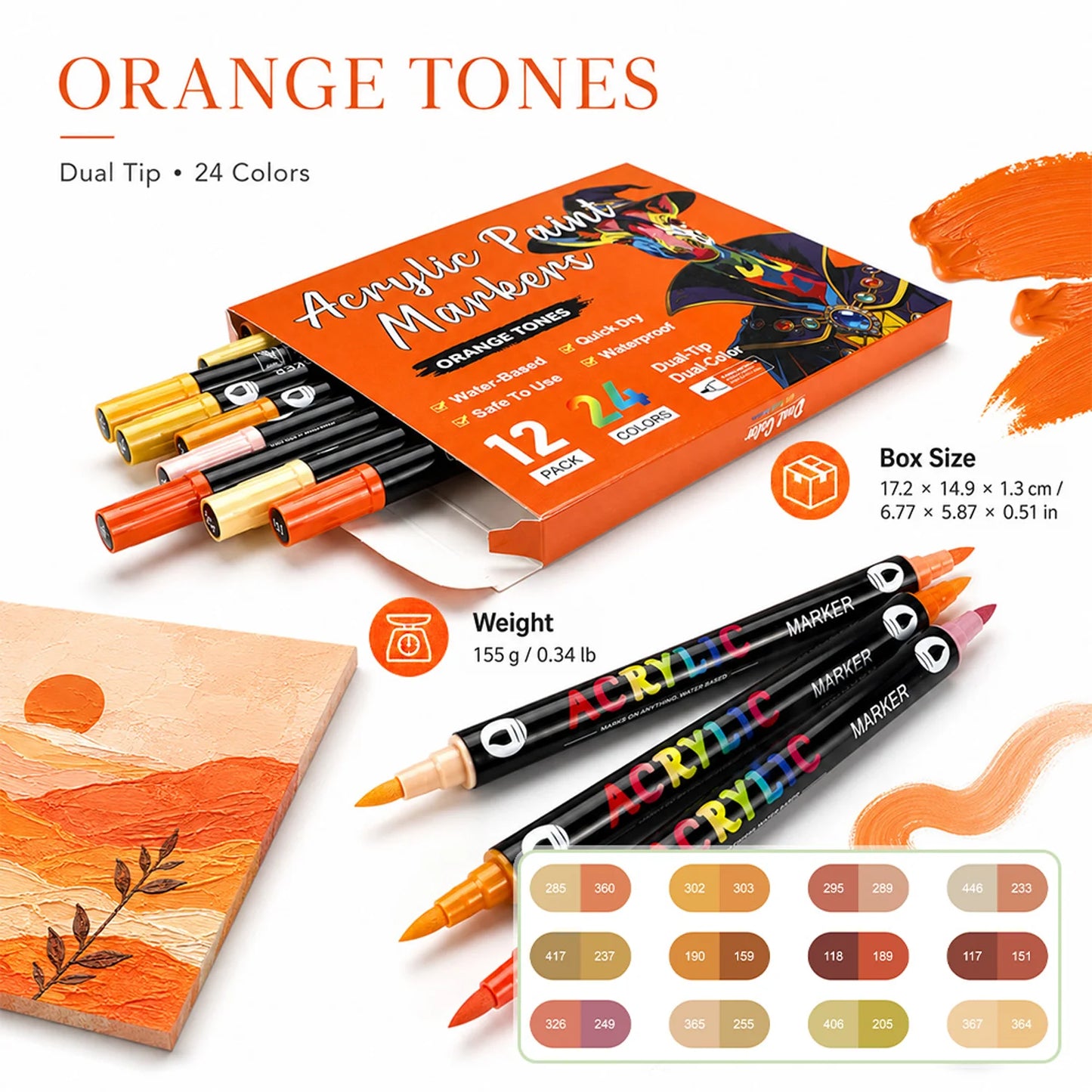 Color Play Acrylic Paint Markers – Six Tone Series