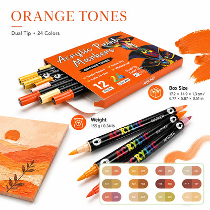 Color Play Acrylic Paint Markers – Six Tone Series